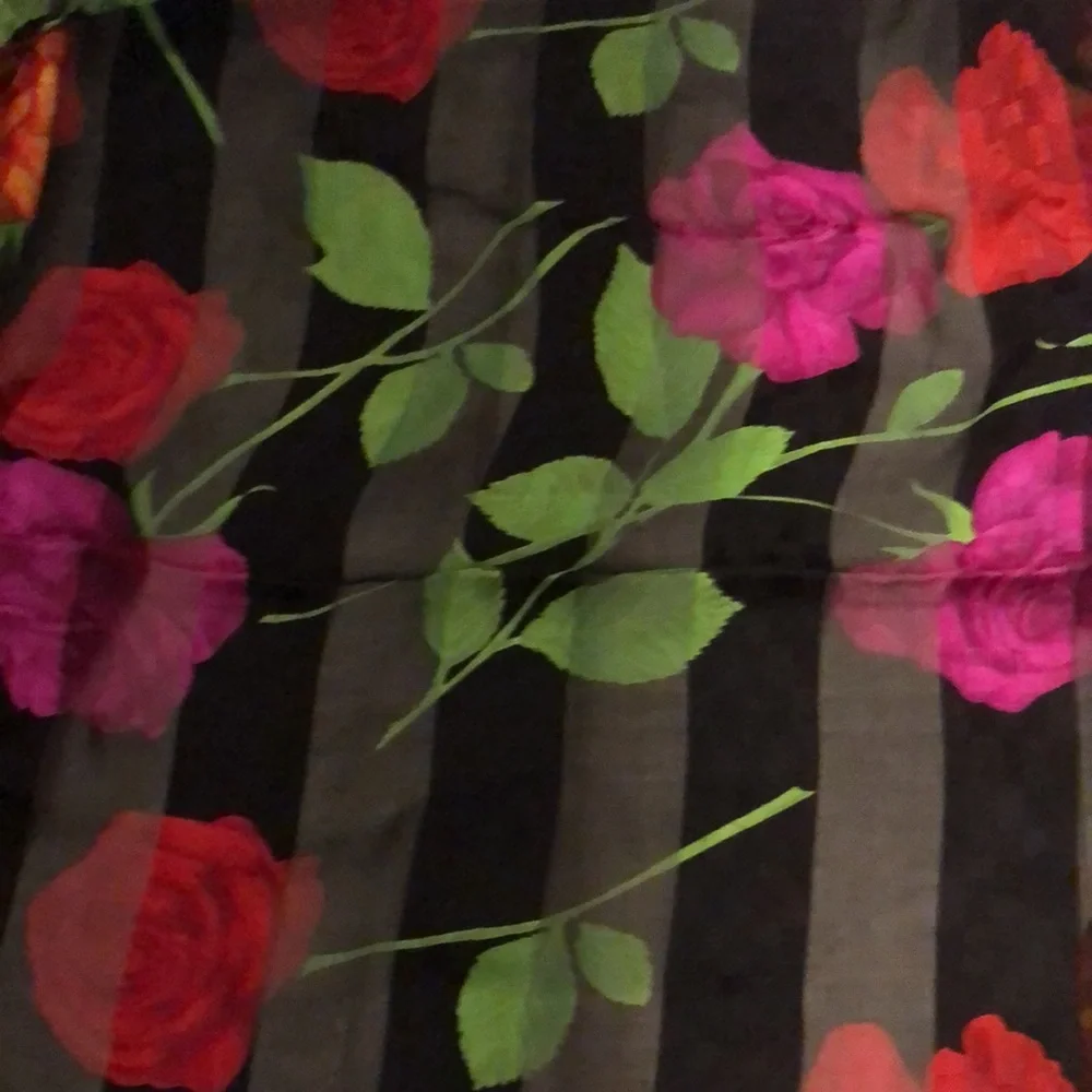 Rose Floral Sheer Scarf